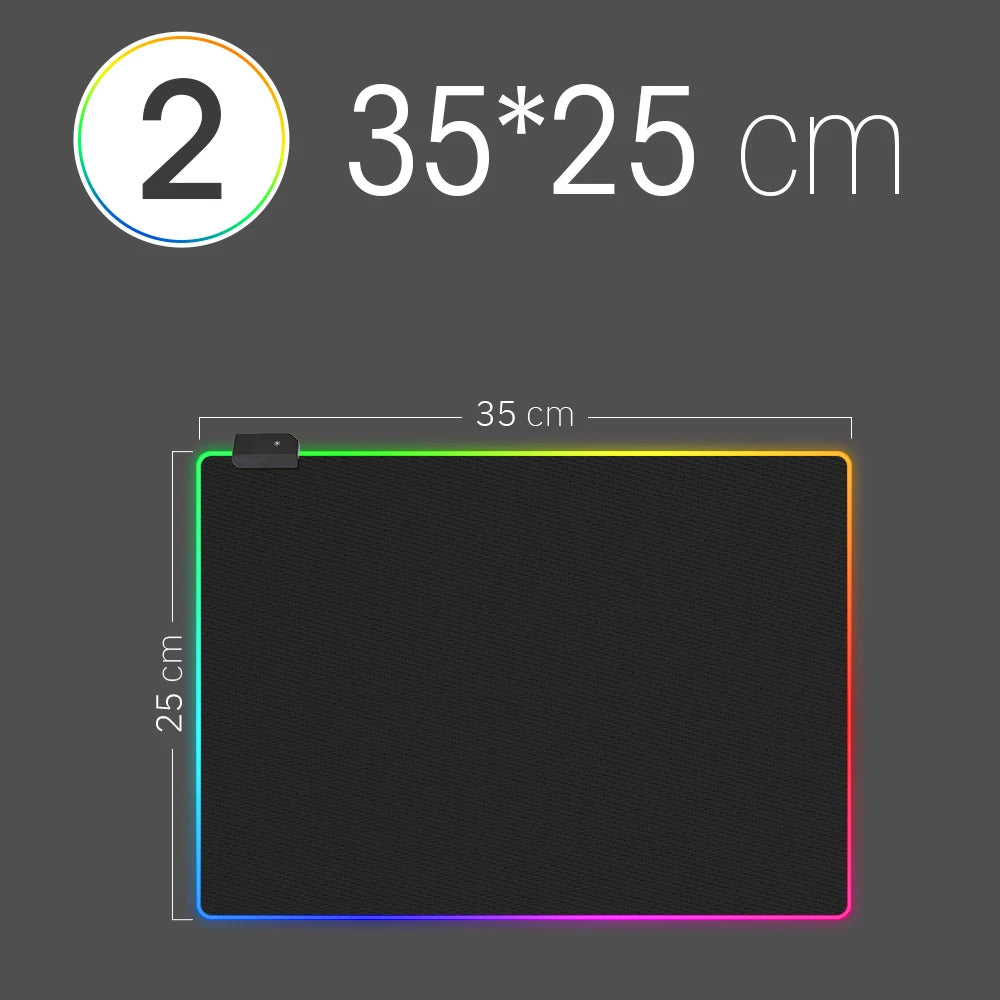 Tapete Gaming RGB Extended XL — Iluminação LED 14 Modos