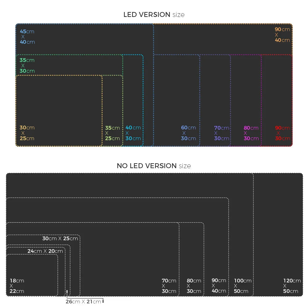 Tapete Gaming RGB Extended XL — Iluminação LED 14 Modos