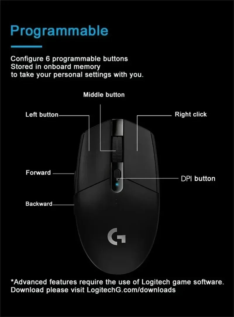 Logitech G304 LIGHTSPEED — Rato Gaming Sem Fios