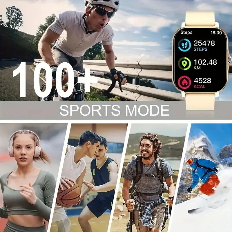 Smartwatch Bluetooth Elegante Unissex – Personalizável com +100 Temas