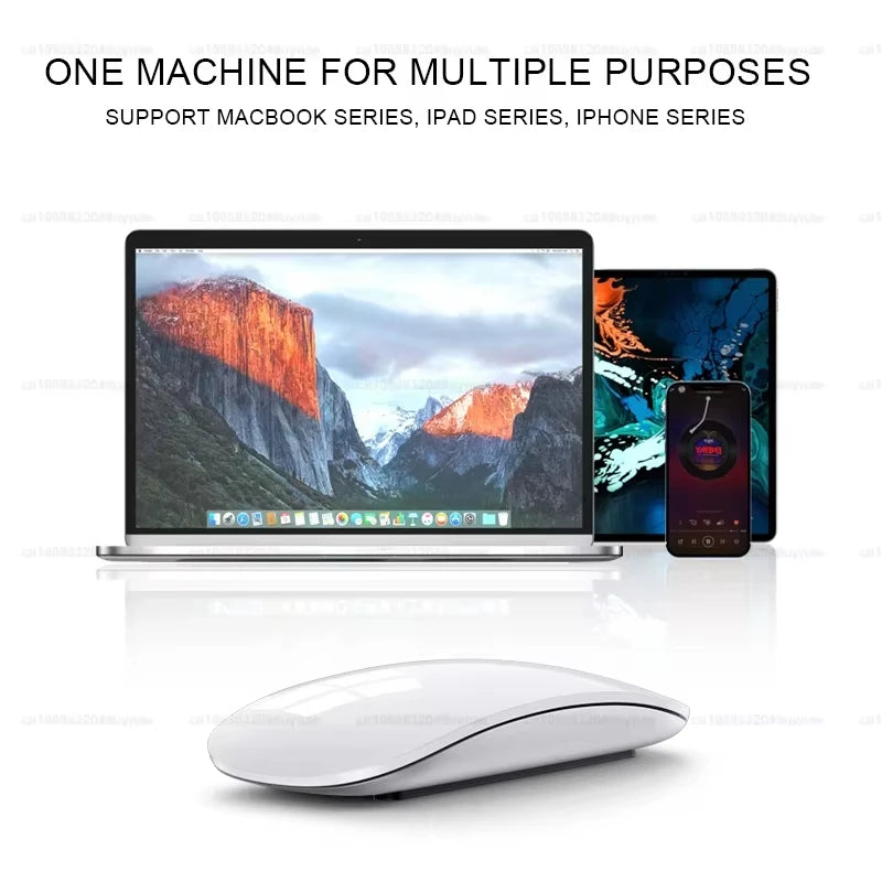 Rato Bluetooth Ultra-Slim Touch — Compatível com MacBook, iPad e iPhone | Design Apple Style | Silencioso