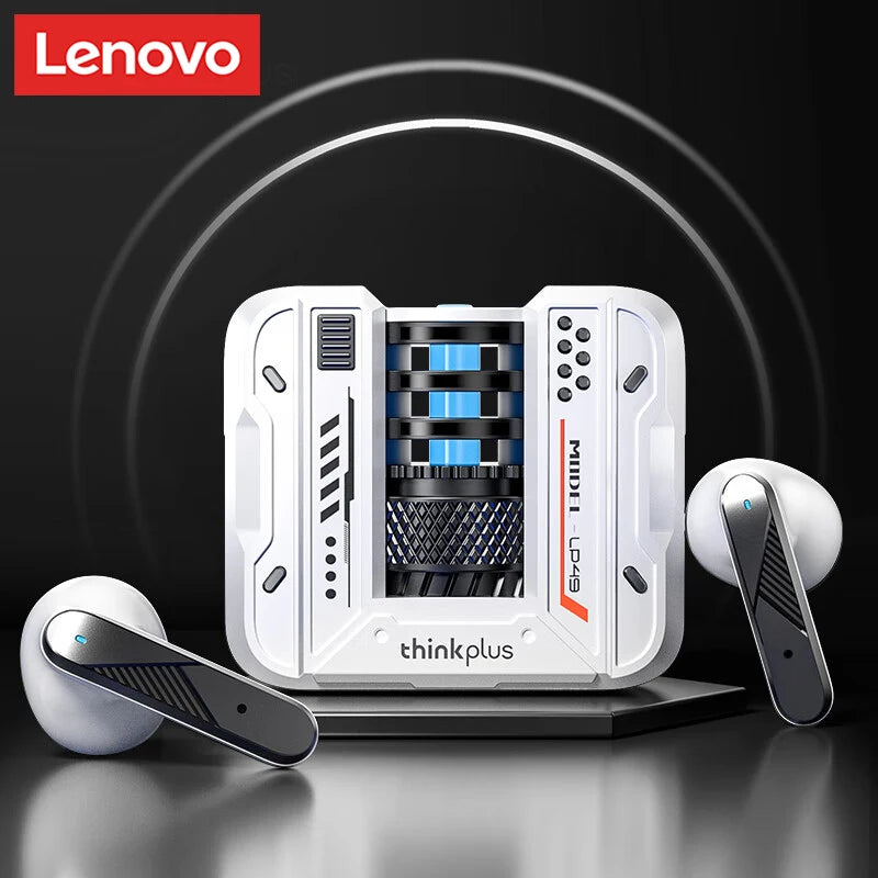 Lenovo ThinkPlus LP49 — Auriculares TWS Gaming & Música | Bluetooth 5.4 | Design Futurista