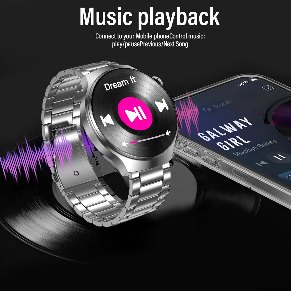 Smartwatch GT4 Pro Bluetooth – Elegância, Chamadas e Tecnologia no Seu Pulso