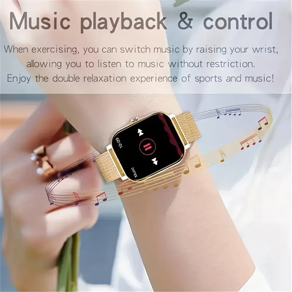 Smartwatch Bluetooth Elegante Unissex – Personalizável com +100 Temas