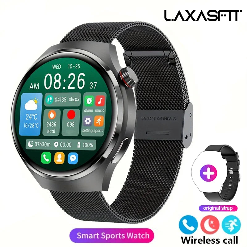 Smartwatch GT4 Pro Bluetooth – Elegância, Chamadas e Tecnologia no Seu Pulso