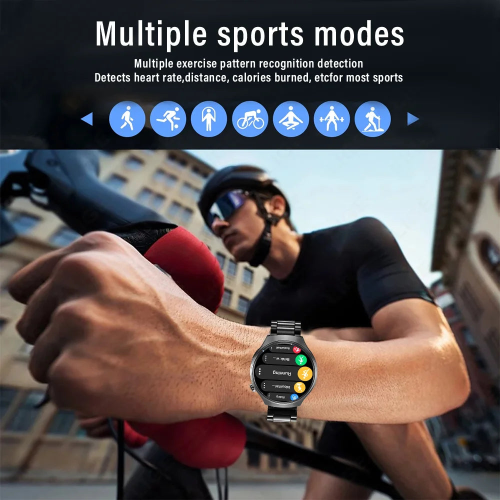 Smartwatch GT4 Pro Bluetooth – Elegância, Chamadas e Tecnologia no Seu Pulso