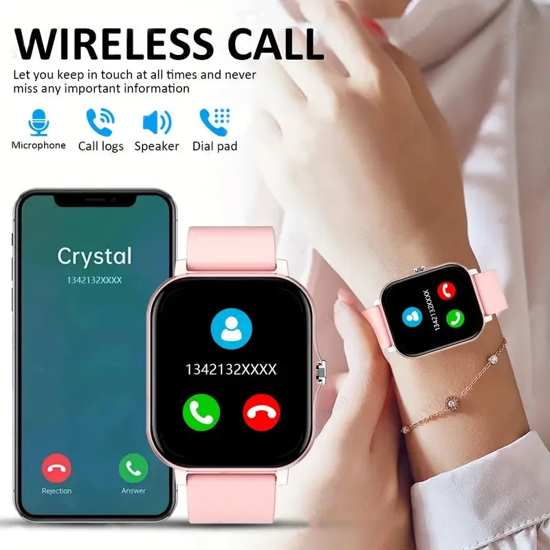 Smartwatch Bluetooth Elegante Unissex – Personalizável com +100 Temas