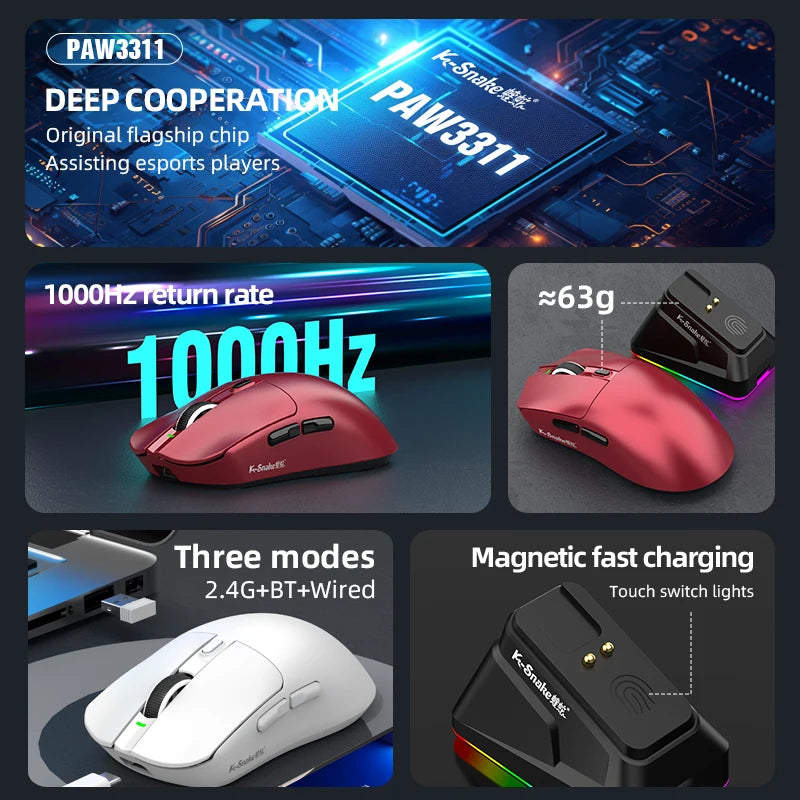 K-Snake X11 — Rato Gaming Tri-Mode
